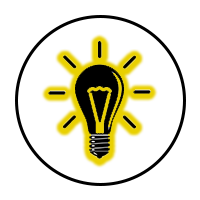 Get your Library Card - yellow lightbulb icon.