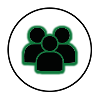 Community Events - green people icon.